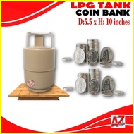 ⊙ ◨ ۞ LPG Coin tank Ipon/savings Challenge alkansya 10 inches