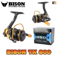 รอกตกปลา รอกสปินนิ่ง Bison TK500 / TK800 รอกขนาดเล็กสำหรับงานสปิ๋ว ตกกุ้ง และตกปลาขนาดเล็ก