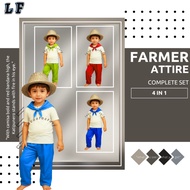 Lfacto Farmer Attire with Hat or Buri Hat Farmer Costume for Buwan ng Wika Katipunero