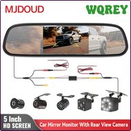 VIBOI MJDOUD จอกระจกมองหลังรถยนต์พร้อมกล้องสำหรับจอดรถ5หน้าจอขนาดนิ้วกล้องกระจกมองหลังสำหรับกล้องถอยหลัง Hd IVOBF