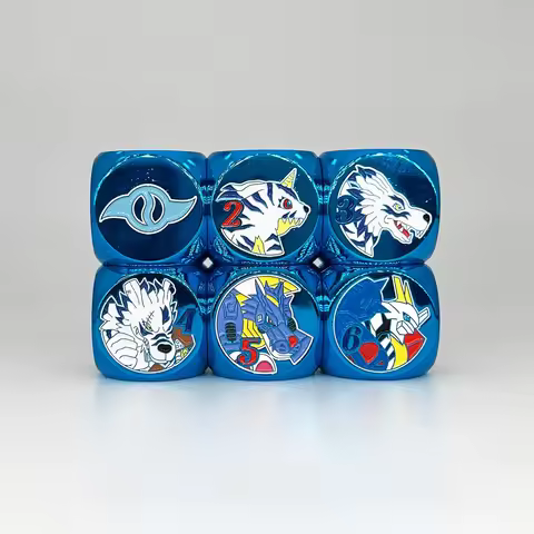 20 Models Digimon Adventures Omegamon 1 Pc Iron Dice Dtcg Friendship Metal Faceted Dice Board Game S