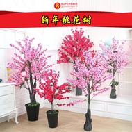SUPERSAVE 140CM Artificial Cherry Blossom CNY Sakura Tree Chinese New Year Decorations 樱花 Bunga Hiasan Plum Peach Tree Home