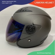 7.7 Vision Helmet 2 Gray Doff Plain Solid - Rainbow Silver Iridium Glass - Vision Helmet - Adult Hel