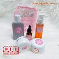Paket 5 In 1 Cream CR - Paket Cream CR Pink Pencerah Wajah Asli (Holo MDS)