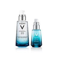 [เซ็ตแพ็คคู่สุดคุ้ม] วิชี่ VICHY Mineral 89 เซรั่มบำรุงผิวหน้าเพื่อผิวแข็งแรง นุ่ม ชุ่มชื้น 50ml. และ VICHY Mineral 89 eyes เซรั่มบำรุงผิวรอบดวงตา