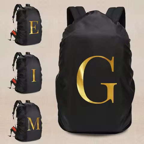 Backpack Rain Cover 20L-70L Travel Foldable Dustproof Case Letter Name Pattern Waterproof Camping Ba