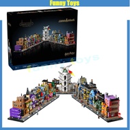 76444 Diagon Alley Wizarding Shops Building Blocks Street View Architecture Toys for Children Gift