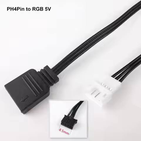 Angitu 5V 3pin ARGB Light Sync Adapter Light Board Light Strip Cable PH2.0 4Pin to 3Pin ARGB Cables-
