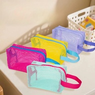 Dopamine Cosmetic Mesh Drawstring Organizer Octagonal Tofu Bag Beach Bag
