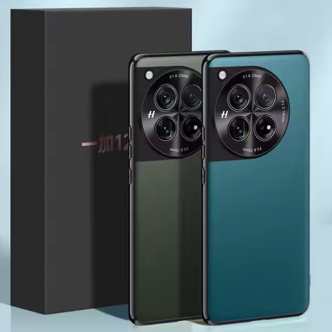 Luxury PU Leather Phone Case For OnePlus 12 Back Cover Matte Shockproof Full Protection Case For One