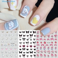 SEPTEMBER Kawaii Cartoon Nail Sticker Kuromi Cinnamoroll My Melody Nail Accessories