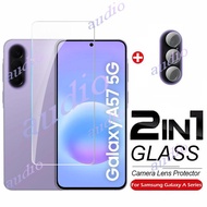 Samsung A57 5G 2In1 Tempered Glass Full Screen Protector Film With Camera Lens Protector For Samsung