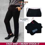 #638 SELUAR SLACK HITAM LELAKI / Size 27-42 / Men Caual Formal Pants / Straight Cut Seluar