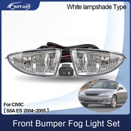 MTAP Front Bumper Foglight Fog Lamp Upgrade Kit For HONDA CIVIC ES 2004~2005 Version Additional Foglight Set