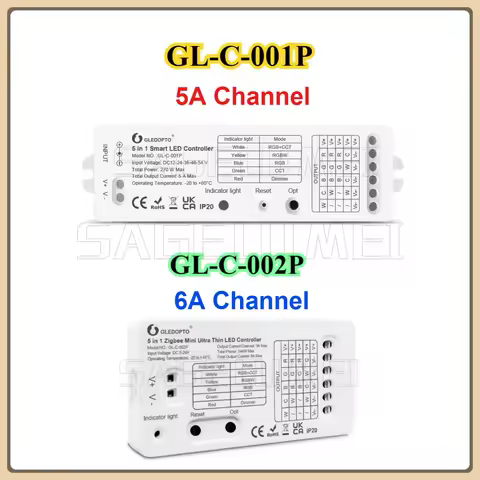 GLEDOPTO DC5-24V Zigbee3.0 Smart 5 in1 LED Strip Controller GL-C-002P 6A GL-C-001P 5A Zigbee3.0 gate