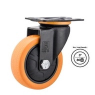 TROLLEY WHEEL BANGFA 3”(75MM) HEAVY DUTY TPU SWIVEL/RIGID/BRAKE
