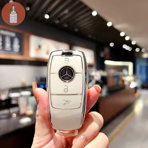 TPU Car Key Case Cover Fob Pouch for Mercedes Benz C260L A200L E200L E300L GLC260L Accessories Keych