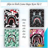 Bape Kaw Camo printed stickers set of 2 (message the shop's device name)