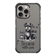 HI-SHIELD Stylish เคสใสกันกระแทก iPhone รุ่น Schnauzer [เคส iPhone15][เคส iPhone 14]