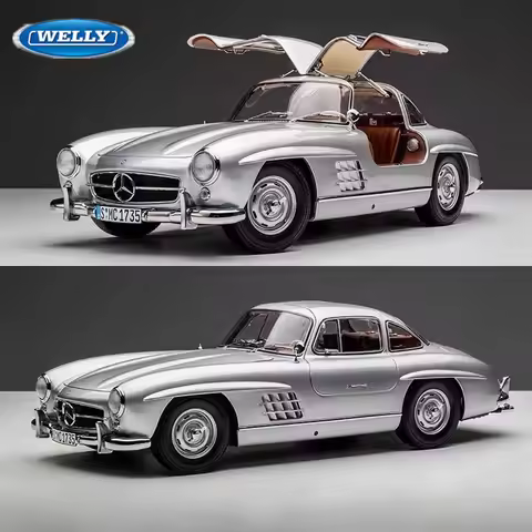Welly 1:24 Mercedes Benz 300SL Alloy Sports Car Model Diecasts Metal Classic Retro Car Vehicles Mode