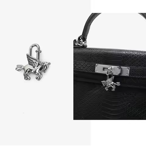 Bag Charm For Hermes Birkin Kelly Bag Pegasus Lock Pendant All-steel Animal Metal Lock Bag Pendant H