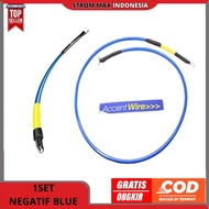(STRM) Regular BLUE Accent Wire Satan Cable 1 Set Of BLUE Series Booster Coil And Motor Negative Cab