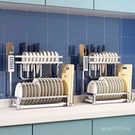 Storage Storage Rack Countertop Stainless Steel Kitchen Drain Pot Storage Rack Knife Board 304 Drain