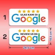 Sticker Review us on Google Sticker 24.5 x 10.5 cm