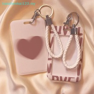 hanzhenhai123   Cartoon Card Holder Photocard Holder Keychain Students Card Protectors Pink ID Bank 