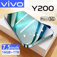 【ของแท้100%】2025 ใหม่ VIV0 Y200 5G 7.5 นิ้ว โทรศัพท์มือถือ รองรับ2ซิม Smartphone 4G/5G แรม16GB รอม1T