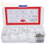 ge 230Pcs XH2.54 PH2.0 2p 3p 4p 5 Pin 2.54mm 2.0mm Pitch Terminal Kit JST Connector Wire Connectors 