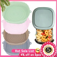 Air Fryers Oven Baking Tray Fried Chicken Basket Mat AirFryer Silicone Pot Round Replacemen Grill Pan Accessories 20cm