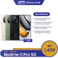Realme 11 Pro 5G (8GB+256GB) Smartphone - Original 1 Year Warranty by REALME Malaysia (MY SET)
