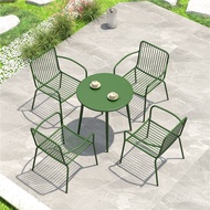 Outdoor Courtyard Table Table Chair Open-air Garden Iron Cafe Leisure Table Preservative Small Round