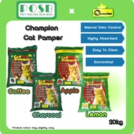 CHAMPION Cat Pamper / Cat Litter 20kg / Pasir Kucing 20kg / Pasir Kucing Murah / Pasir Kucing Wangi