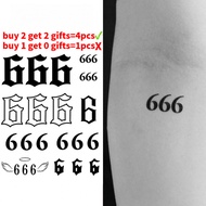 Number 6 Temporary Tattoo,Lasts To 15 Days New Technology Magic Waterproof Semi Permanent Sticker,Si