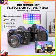 【LOCAL】M160 RGB LED Video Light – 138 LEDs CRI96+ Portable Fill Light for Mobile, Camera, Vlogging &