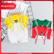 newborn pyjamas baby gift set newborn barang baby newborn ❦Pakaian kanak-kanak lelaki seluar suspend