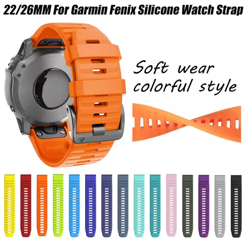 22/26MM For Garmin Fenix 8/7/7XPro/6X GPS/PRO/6X Sapphire GPS/5x Sapphire/5x GPS/5x plus/3/5 Hypoall