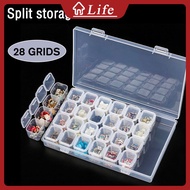 28 Separate Slots Storage Box Diamond Painting Storage Box Jewelry Beads Cases Storage Organizer Bead Necklace Storage Box Display Stand Jewelry Grid Earrings  Embroidery Accessories