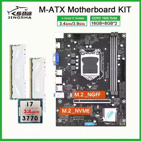 B75 M-K Motherboard processor and memory kit core i7 3770 CPU 16GB ddr3 PC RAM placa mae lga 1155 mo