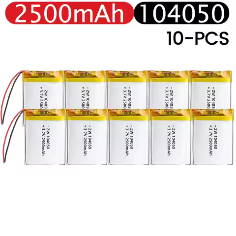 104050 3.7V 2500mAh Polymer Lithium Rechargeable Battery XH2.54 PH 2.0 2pin plug for GPS navigator M