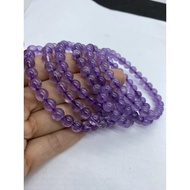 D2480 Natural Raw Ore/Purple Jade Bracelet Each Size Approximately Diameter 7-7.1mm Weight About 13-
