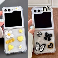 Cute 3D Butterfly phone case Samsung zflip 7 Zfold 7 Z flip 3 Z flip 4 Z flip 5 zflip 6 Z fold 3 4 5