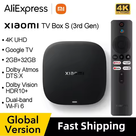 NEW Xiaomi TV Box S 3rd Gen 4K UHD WIFI 6 Google TV Smart Android TV Box 32GB ROM Dolby Vision HDR10