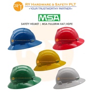 MSA USA FULLBRIM HAT | HDPE | 4 Point Fas -Trac Ratchet Suspension | Safety Helmet | Topi keselamata