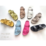 Model MU-9001 Women's Fashion Sandals 2 Straps Adjustable The Leather Is Very Comfortable To Wear. N