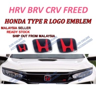 Honda Black Red logo emblem CRV HRV BRV Freed