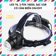 Super bright head torch T6-L1, 2 18650 batteries, used for miners, night lights, and forests