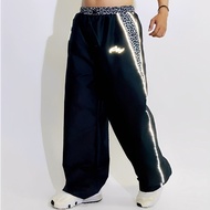 Y2K BAGGY PANTS Leopard Pattern Reflective Striped Pants Y2K BAGGY PANTS Leopard Pattern Reflective 